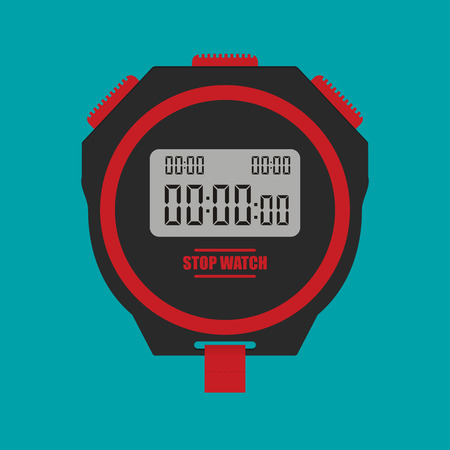 Stopwatch. Flat icon vector.のイラスト素材