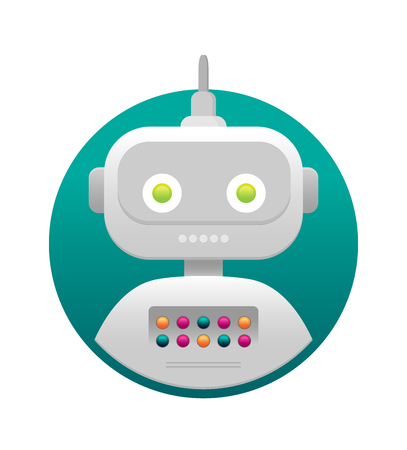 Robot. Customer support service chat bot. Flat vector illustrationのイラスト素材