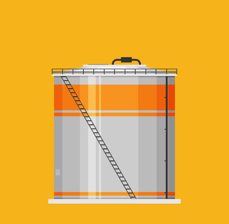 Flat oil tank vector iconのイラスト素材