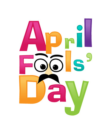 Flat fools day vectorのイラスト素材