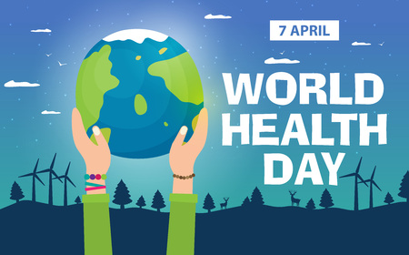 World Health Day Poster Or Banner Backgroundのイラスト素材