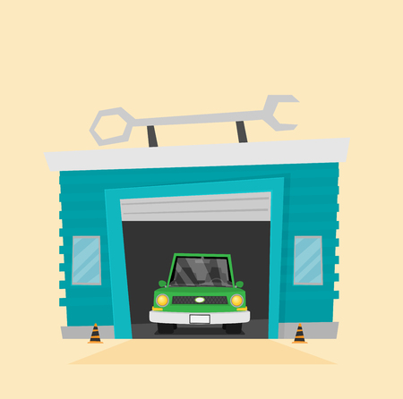 Vector Car Service flat.のイラスト素材