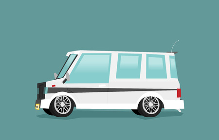 Vector illustration of a travel vanのイラスト素材
