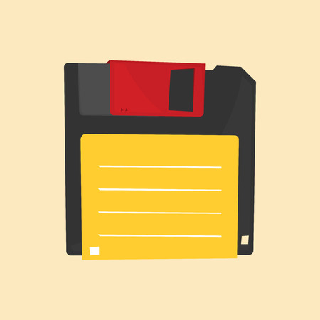 Magnetic floppy disc. Flat iconのイラスト素材