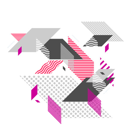 Abstract art background with geometric elementsのイラスト素材