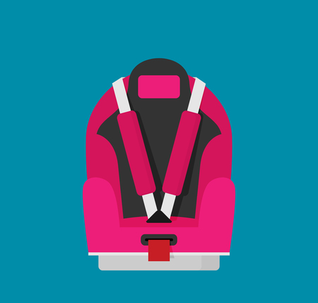 Car Seat Child Safety isolatedのイラスト素材