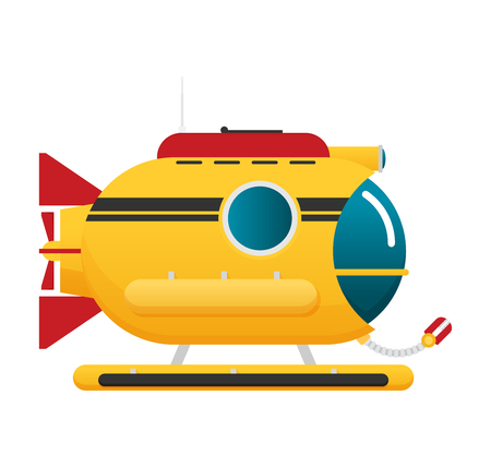 Transportation Submarine flat iconのイラスト素材