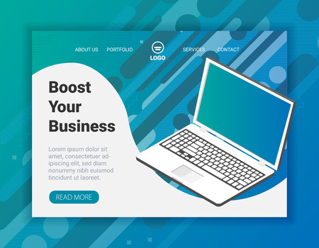 Website template for websites, or appsのイラスト素材