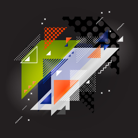 Abstract art background with geometric elementsのイラスト素材