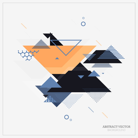 Abstract art background with geometric elementsのイラスト素材