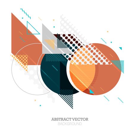 Abstract art background with geometric elementsのイラスト素材