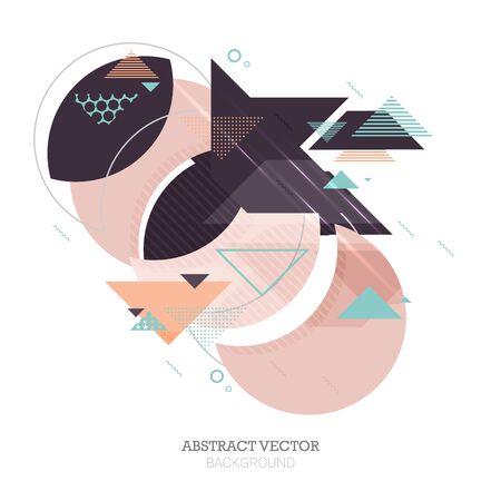 Abstract art background with geometric elementsのイラスト素材