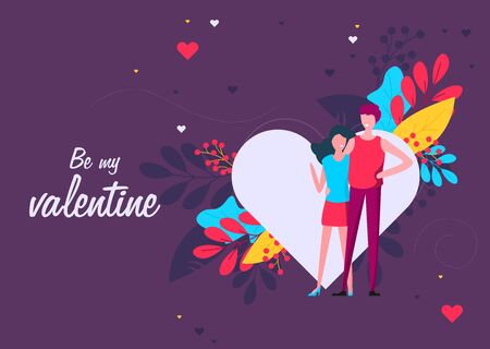 Valentines day card. Vector illustration.のイラスト素材
