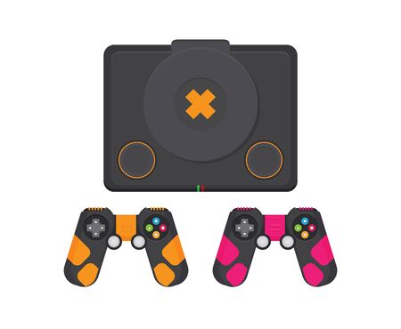 Vector flat video game illustrationのイラスト素材