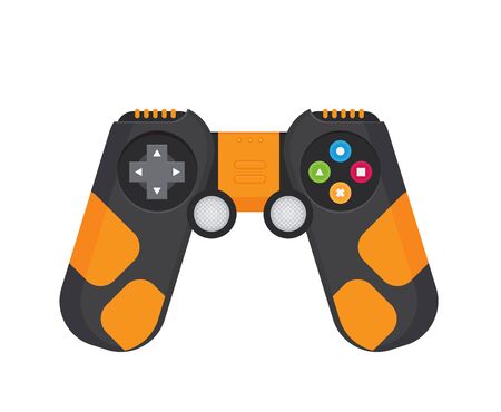 Flat joystick set isolated on white backgroundのイラスト素材