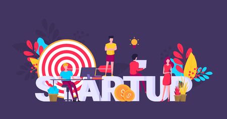Start Up Concept Composition - Flat Designのイラスト素材