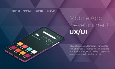 Mobile Application Interface flat vector