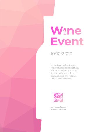 Design for wine event vector colorful backgroundのイラスト素材