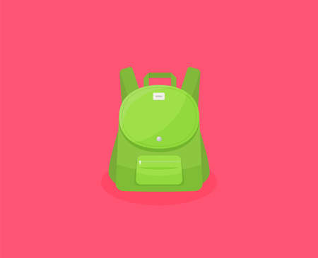 Schoolbag flat illustration. Bag for school.のイラスト素材