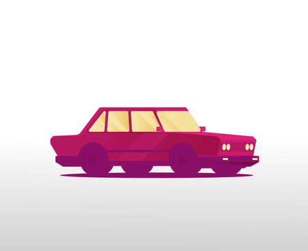 Vector illustration of a old carのイラスト素材