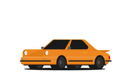 Oldschool race car. Flat styled vector illustrationのイラスト素材