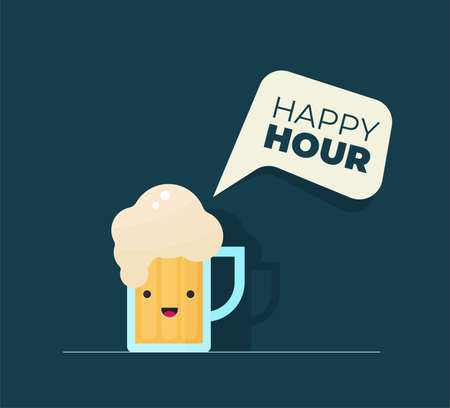 Beer. Flat icon vector isolated on color backgroundのイラスト素材