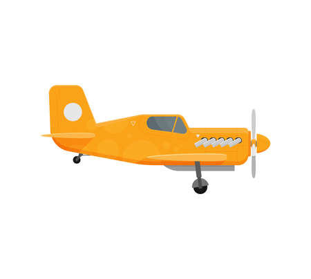 Airplane flat vector isolated on color backgroundのイラスト素材