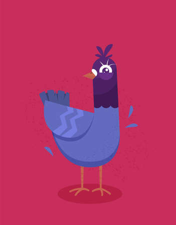 Cute Bird Flat vector designのイラスト素材