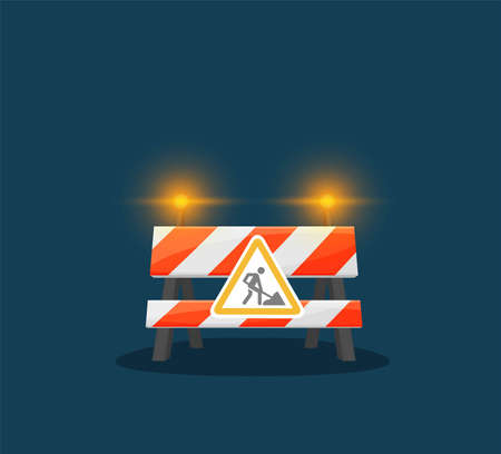 Under construction concept in flat design style, vector illustrationのイラスト素材