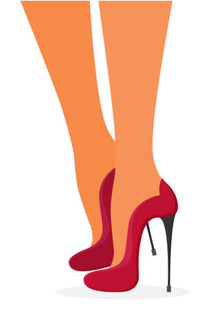 Vector flat heels shoesのイラスト素材