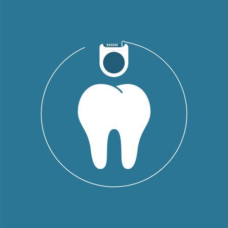 Brush teeth. Vector illustration flat design.