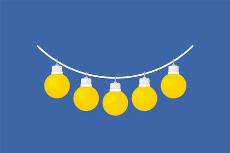 Christmas card. Christmas light flat for web and designのイラスト素材