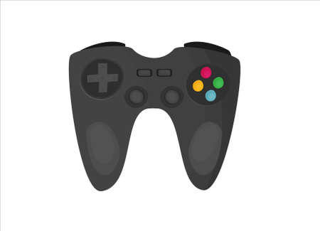 Flat joystick isolated on white backgroundのイラスト素材