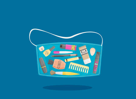 Vector flat design of make up.のイラスト素材