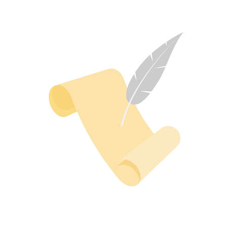 Ink with pen flat vector iconのイラスト素材