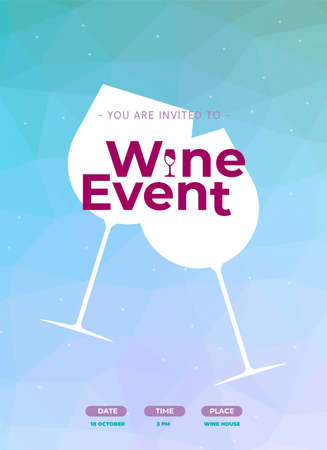 Design for wine event vector colorful backgroundのイラスト素材