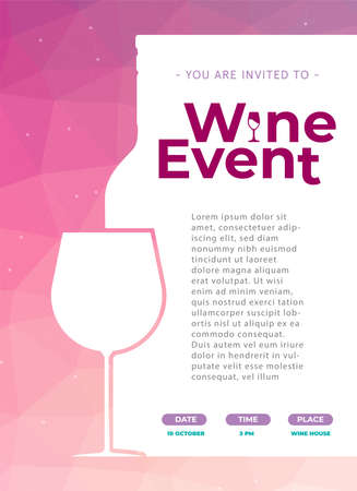 Design for wine event vector colorful backgroundのイラスト素材