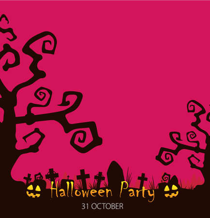 Halloween background flat design vectorのイラスト素材