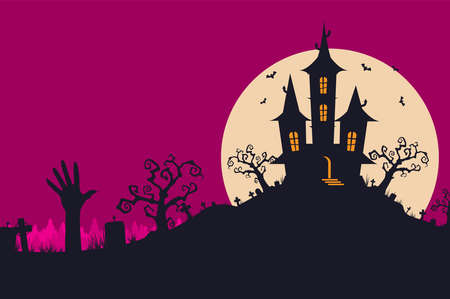 Halloween background flat design vectorのイラスト素材