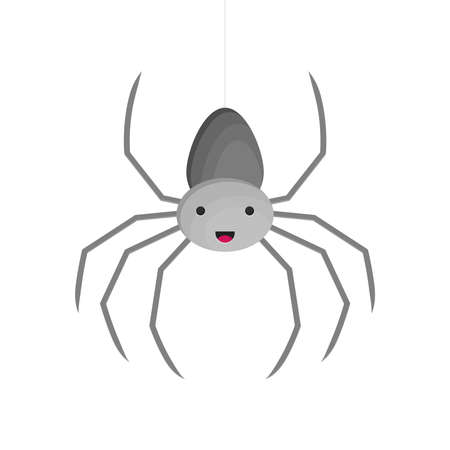 Vector flat style illustration of spiderのイラスト素材