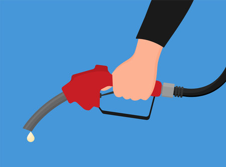 Fuel nozzle add fuel flat vectorのイラスト素材