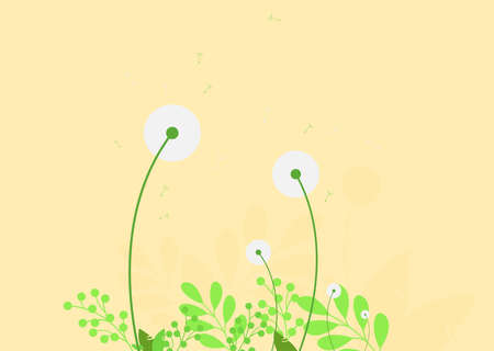 Flat flowers background vector illustration.のイラスト素材