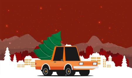 City landscape. Vector illustration. Sunset flat illustrationのイラスト素材