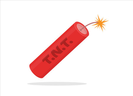 Dynamite icon. Flat illustration of dynamite icon for web designのイラスト素材