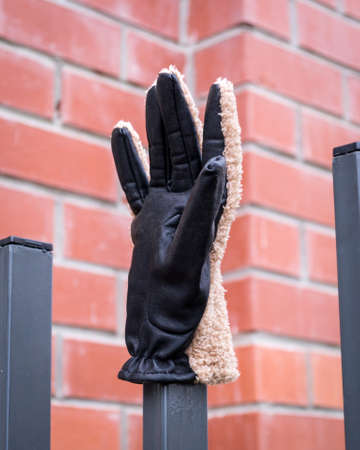 forgotten pretance hangs on the fence. quality photoの写真素材