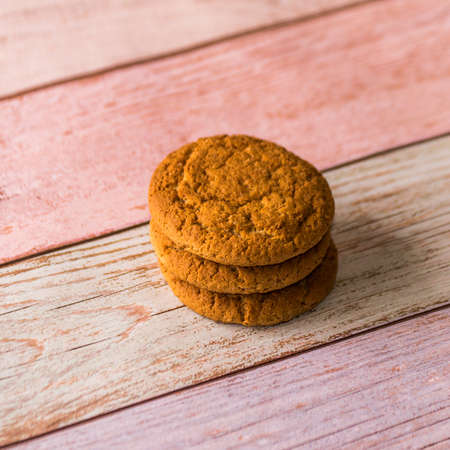 Oatmeal cookies, great design for any purposes. Healthy lifestyle.の写真素材