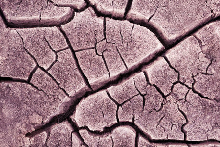 Cracks in the ground in the form of the letter zの写真素材