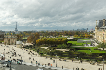 View from the Louvre to the Tuileries Gardensのeditorial素材