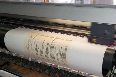 printing a poster of the menu page by inkjet printer