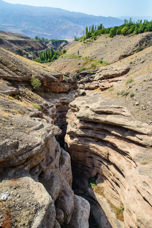 Erosian landscape in the Alborz mountains, Iranの写真素材